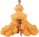 Niulatu Tulle Robe for Maternity Photoshoot Sheer Off Shoulder Maternity Robe Pregnant Baby Shower Prom HZ1007