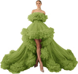 Niulatu Tulle Robe for Maternity Photoshoot Sheer Off Shoulder Maternity Robe Pregnant Baby Shower Prom HZ1007