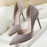 Niulatu Shoes Suede Woman Pumps Ladies Stiletto Women Shoes Red Pink Black Wedding Shoes High Heels 2025 Women Basic Pump Shoes DJSE