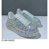 Niulatu Goods Thick-soled Platform Shoes 2025 New Popular Rhinestone Sports Fried Street Daddy Shoes Female Ins Tide DJSE