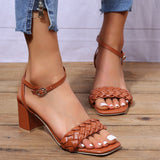 Niulatu Sandals Shoes Woman Square High Heels Sexy Ankle Strap Sandal Office Ladies Career Casual Party Women Wedding Pumps DJSE