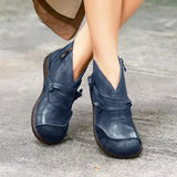 Niulatu Women Boots Snow Boots PU Ankle Spring Flat Shoes Woman Short Brown Botas with Fur 2025 Female Lace Up Botas Mujer DJSE