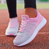 Niulatu Women Casual Shoes Fashion Breathable Walking Mesh Flat Shoes Sneakers Women 2025 Gym Vulcanized Shoes White Female Footwear DJSE