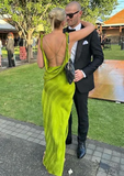 Niulatu Backless Print Long Prom Dress Elegant Evening Dress Party Gown HZ1007