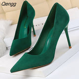Niulatu 2025 New Women Pumps Suede High Heels Shoes Fashion Office Shoes Stiletto Party Shoes Female Comfort Women Heels DJSE