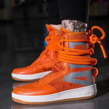 Niulatu Shoes Fashion Sneakers Men Motorcycle Desert Boots High Top Sneakers Cross Strap Trainers Adult Footwear Size 46 DJSE