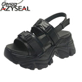 Niulatu Women Platform Sandals Height Increasing Buckle Summer Beach Shoes Thick Sole Women Sandals Big Size 42 High Heels Shoe DJSE
