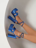 Niulatu For Women Summer Gold Bow Knot High Block Heel Fashion Sexy Luxury Brand New Shoes 2025 Trendy Ankle Strap DJSE