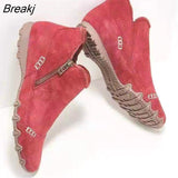 Niulatu Winter Boots Leopard Women Shoes Flat Casual Cotton Shoes Ankle Boots Thicken Warm Snow Boots Plush Couple Shoes DJSE