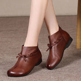 Niulatu Woman 2025 Butterfly-knot Soft Plush Ankle Boots for Ladies Fashion Zip Leather Shoes Platform Female Boots DJSE