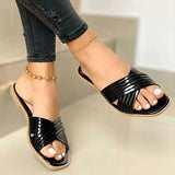 Niulatu Women Sandals 2025 Summer Outdoor Beach Flip-flop Sandals Solid Fashion Gladiator Sandals Women Flats Casual Ladies Shoes DJSE