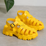 Niulatu To School Summer Fashion Gladiator Women Narrow Band Cross-Tied Platform Square Heel Peep Toe Rome Design Sexy Mature Shoes Ladies Female DJSE
