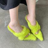Niulatu Women Slides Slippers 2025 New Arrivals Black Pink Green Thin High Heels Cross Strap Pumps Shoes Flip Flops Size 39 DJSE