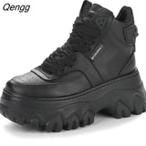 Niulatu Women's Sneakers Winter Platform Women's Shoes Chunky Sole Sneakers Height Increasing Women Boots Thick Sole Woman Spring Autumn DJSE