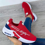 Niulatu Women Fashion Vulcanized Sneakers Platform Solid Color Flats Ladies Shoes Casual Breathable Wedges Ladies Walking Sneakers DJSE