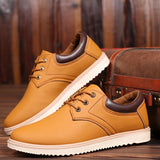 Niulatu New Men's Shoes British Style Retro Leather Boots Men's Fashion Casual Shoes Trend Low-cut Tooling Shoes Men DJSE