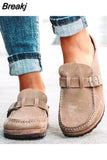 Niulatu Women Retro Shoes Slip on Mules Ladies Comfort Flats Female New Plus Size 43 Casual Men Summer Flat Clogs Zapatos Mujer DJSE