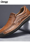 Niulatu Leather Shoes Men Loafers Cow Leather Male Footwear Flat Soft Leather Mens Driving Shoes Plus Size 45 A4817 DJSE