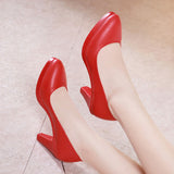 Niulatu 32-43 Formal Court Stilettos High Heels Shoes Women 2025 Shallow Soft Leather Platform Pumps for Wedding Model Party DJSE