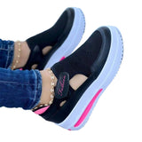 Niulatu Women Flats New Thick Soled Comfortable Shoes Women Hollow Out Women's Shoes Retro Sneakers Women Shoe Moccasins Plus Size Shoes DJSE