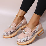 Niulatu Mary Jane Women Shoes Thick Platform Snakeskin Pumps 2025 Spring Chunky Women Sandals New Snake Print Heels Shoes DJSE