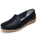 Niulatu Women Flats Shoes Casual Flat Shoes Women Loafers Shoes Soft Leather Slip On Solid Women's Shoes DJSE
