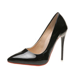 Niulatu Size 34-44 HOT Women Shoes Pointed Toe Pumps Patent Leather Dress High Heels Boat Shoes Wedding Shoes Zapatos Mujer DJSE