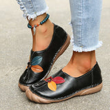 Niulatu Women's Shoes 2025 Fashion Plus Size Flowers Retro Loafers Women Non Slip Casual Shoes Women Flats Vintage Shoes Zapatos Mujer DJSE