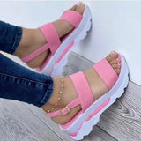 Niulatu Clip Toe Platform Sandals Women Strap Buckle Summer Beach Shoes Woman Non-Slip Thick Bottom Wedges Sandalias Mujer DJSE