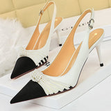 Niulatu Shoes Pearl Bowknot Women Pumps Luxurious High Heels Fashion Party Shoes Women Heels Stiletto Ladies Shoes Plus Size 43 DJSE