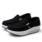 Niulatu Women Canvas Shoes Platform Slip On Loafers Shoes Woman Flats Walking Sneakers Women Swing Casual Shoes WSH2924 DJSE