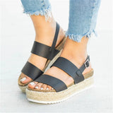 Niulatu Women Sandals 2025 Platform Sandals Wedges Shoes Ladies Peep Toe Gladiator Sandalias Mujer Summer Shoes Linen Wedge Heel Sandals DJSE