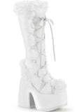 Niulatu Brand Goth Platform Chunky High Heels Fur Short Plush women's Boots Cosplay Winter Stylish Punk Snowboots Shoes Woman DJSE