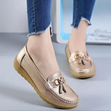 Niulatu Women Flats Ballet Shoes Cut Out Leather Breathable Moccasins Women Boat Shoes Ballerina Ladies Casual Shoes DJSE