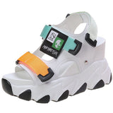 Niulatu New Lady Platform Chunky Sandals Lace Up Buckle Punk Cool Women's Sandals Open Toe Casual Summer Sports Shoes DJSE