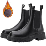 Niulatu Winter Chelsea Boots Women 2025 Punk Gothic Platform Combat Ankle Boots For Women Fur Short Plush Shoes Luxury Designer DJSE