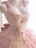 Niulatu Ball Gown Straps Sleeveless Short Pink Birthday Dresses Birthday Outfits SD465