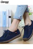 Niulatu Women Flats Comfortable Summer Loafers Women Shoes Breathable leather Sneakers Fashion Black Soft Casual Shoes Female 2025 DJSE