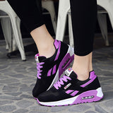 Niulatu Women Air Cushion Sports Shoes Outdoor Running Lace Up Ladies Shoes Woman Sneakers Tenis Feminino Casual Flats DJSE