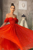 Niulatu A-line Off the Shoulder Sequins Formal Prom HZ1007