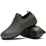 Niulatu New Men Shoes Kitchen Working Shoes Breathable Non-slip Waterproof Chef Shoes Casual Flat Work Shoes Water Shoes Rain Boots DJSE