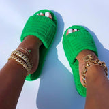 Niulatu Women Modern Fashion Home Slippers Winter Platform Flat Fluffy Plush Slides Sexy Luxury Design Solid Non Slip Ladies Shoes House DJSE