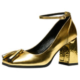 Niulatu Women Pumps Shoes Square Toe Tassel Ladies Shoes Genuine Leather High Heels 8cm Ankle Strap Female Footwear 2025 FT1860 DJSE