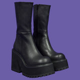 Niulatu Boots Shoes For Women Goth Gothic Fashion Mid Calf Ankle Women's Boots Female 2025 Winter Brand INS Free Shipping DJSE