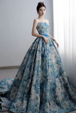 Niulatu Style Detachable Sleeve Long Prom Dress Unique Formal Evening Dress HZ1007