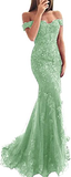 Niulatu beaded tulle maxi evening dress off the shoulder mermaid formal party dress HZ0113