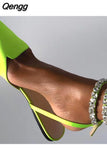 Niulatu 2025 Summer Shoes Sandals Women Fashion Solid Pointed Toe Flat Women's Sandals Sexy Party Wedding Luxury Ladies Sandals DJSE