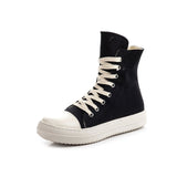 Niulatu Sneakers Women Round Toe Leisure Outwear Black Casual Shoes Platform Lace-Up Trainers Handmade Sapatos Feminina DJSE