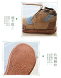 Niulatu Thick-Sole Big Head Doll Shoes Plus Velvet Women Boots Literary Retro Womens Short Boots Mori Girl Ankle Boots DJSE