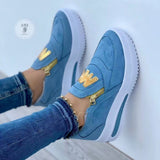 Niulatu Women's Fashion Sneakers Breathable Comfortable Platform Shoes Women's Flat Casual Shoes Outdoor Non-Slip Walking Shoes DJSE